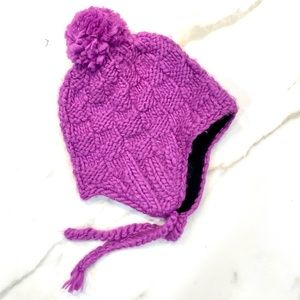 Purple Wool Beanie Hat